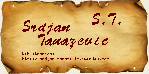 Srđan Tanazević vizit kartica